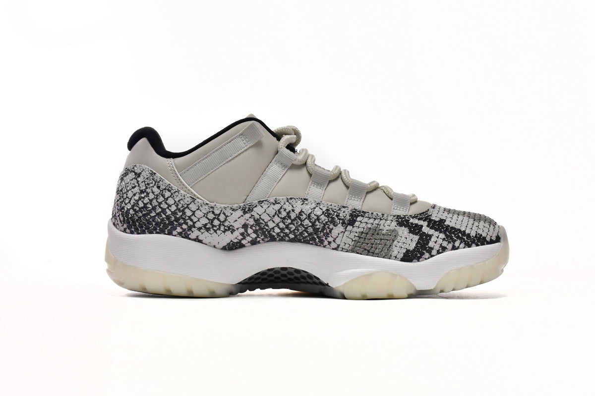 Air Jordan 11 Retro CD6846-002 Low Light Bone/Smoke Grey-White-Black Snakeskin - TruVybe Essentials