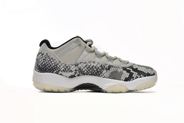 Air Jordan 11 Retro CD6846-002 Low Light Bone/Smoke Grey-White-Black Snakeskin - TruVybe Essentials