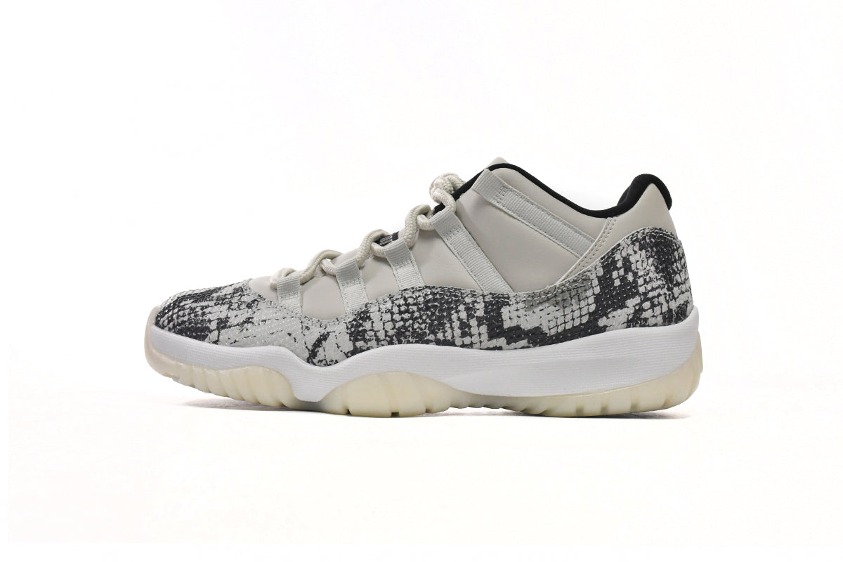 Air Jordan 11 Retro CD6846-002 Low Light Bone/Smoke Grey-White-Black Snakeskin - TruVybe Essentials