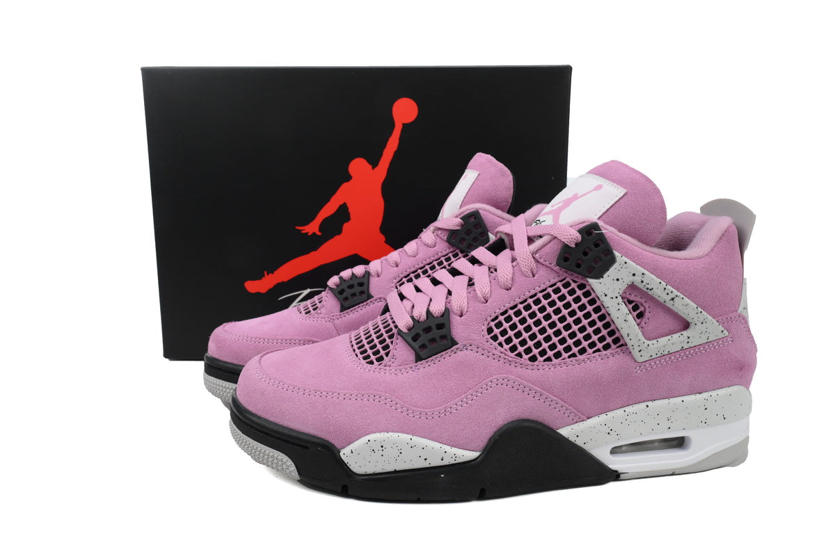 Air Jordan 4Retro AQ9129-501 Orchid/Neutral Grey-Black-White - TruVybe Essentials