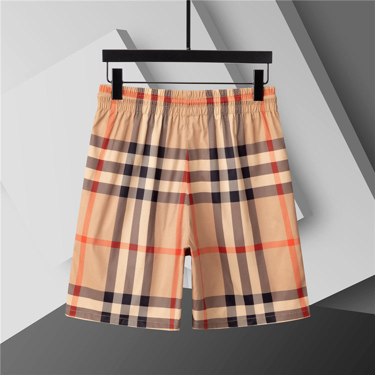 Classic Plaid Drawstring Swim Shorts