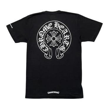 “Horseshoe Logo Pocket Graphic Tee — Black / White Shirt”