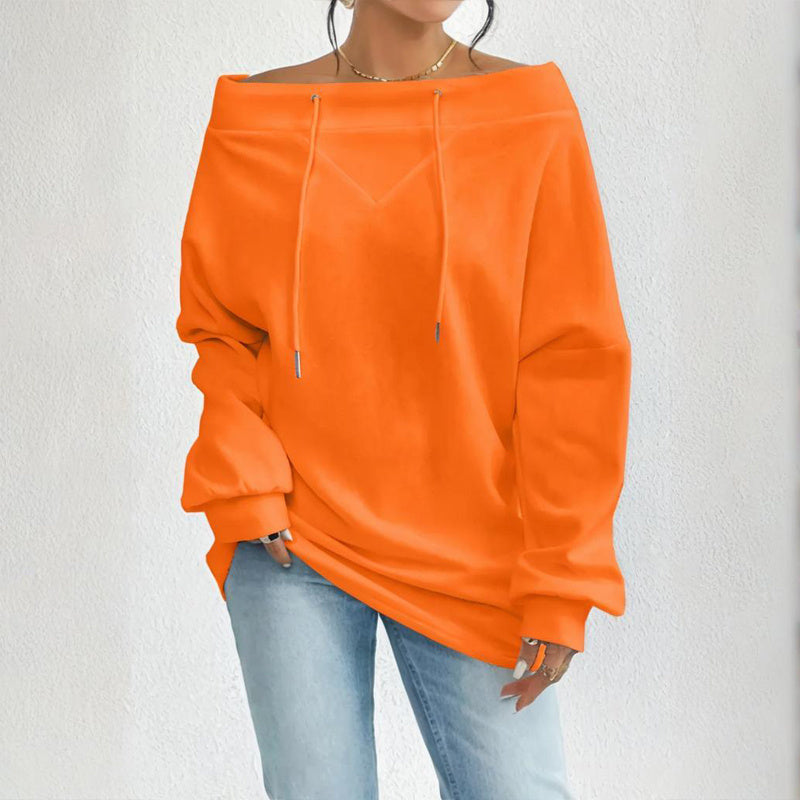 Plus Size Off Shoulder Pullover
