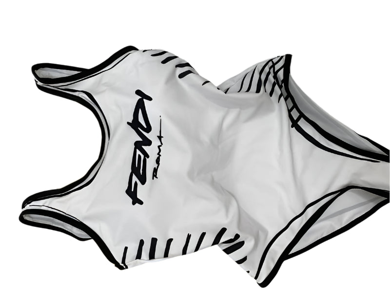 Women's Black and White One-Piece Swimsuit – Bold Luxury Beachwear