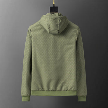 Nylon & Canvas Jacket – Olive Monogram Point Collar Edition