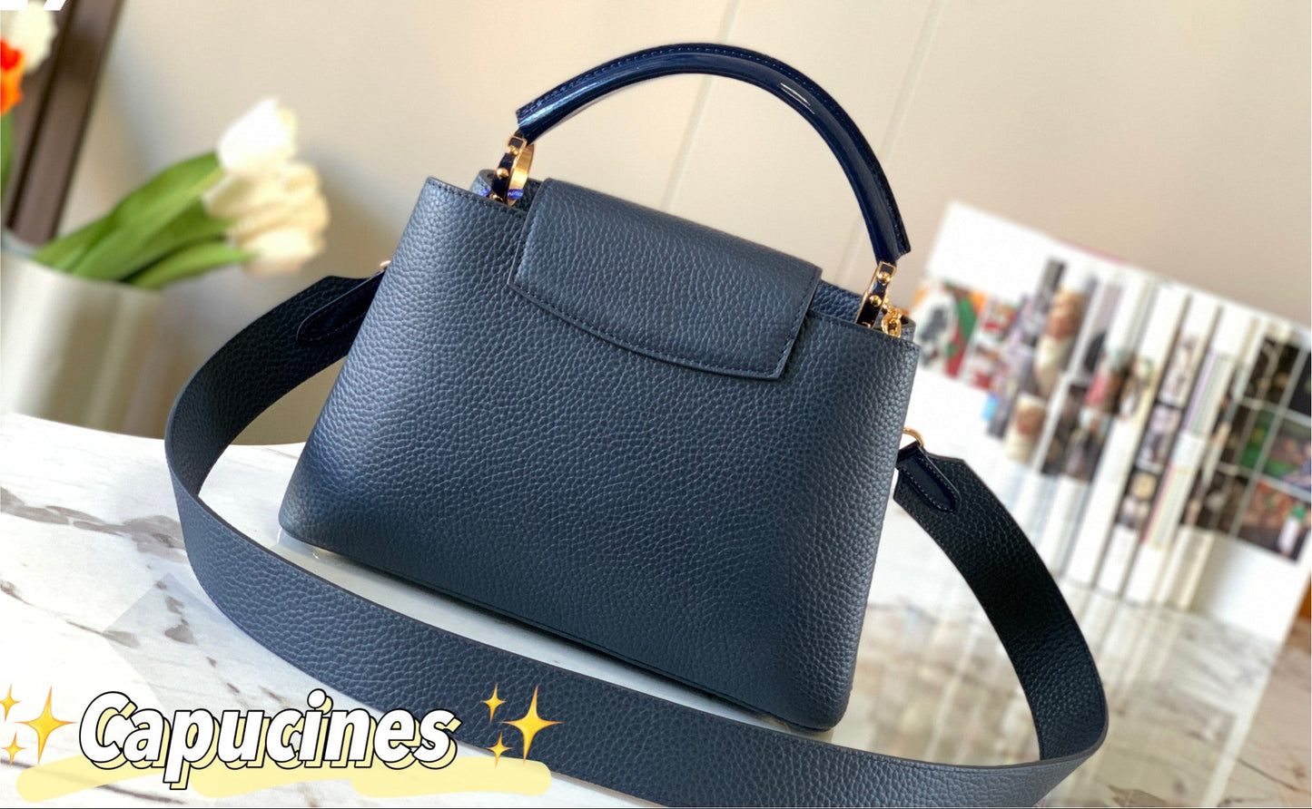 back Capucines BB  Blue With Chain Limited Edition 2024  – Chain Detail Royal Blue