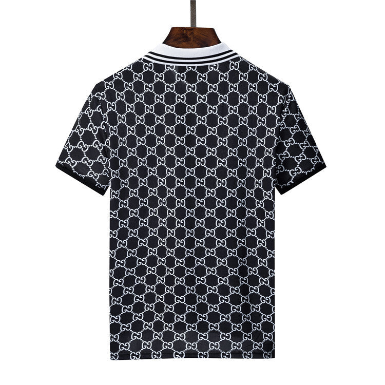 bb Cotton Knit Jacquard Polo Shirt