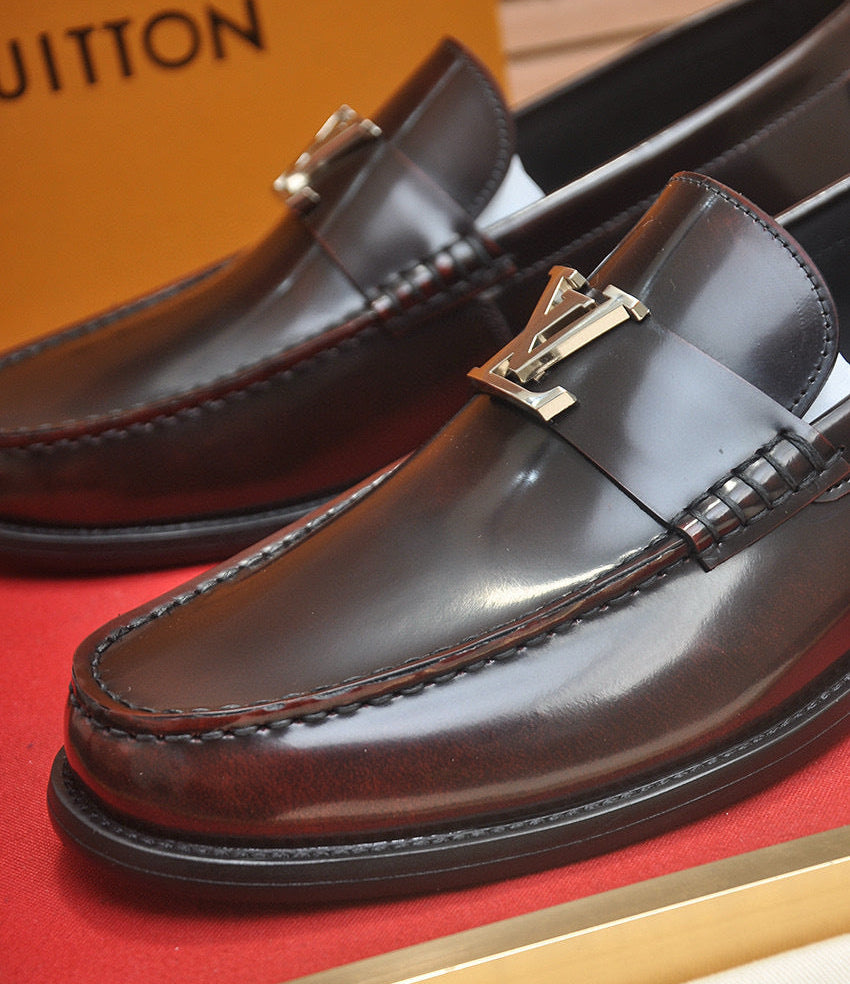 brown glazed major loafers