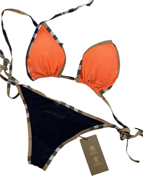 Burberry 2 Piece Bikini Orange/Black - TruVybe Essentials