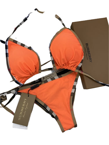 Burberry 2 Piece Bikini Orange/Black - TruVybe Essentials