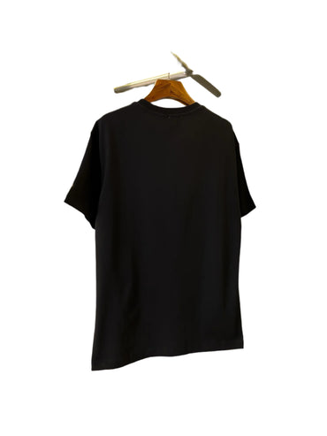 Burberry Harriston Black Cotton Graphic T- Shirt - TruVybe Essentials