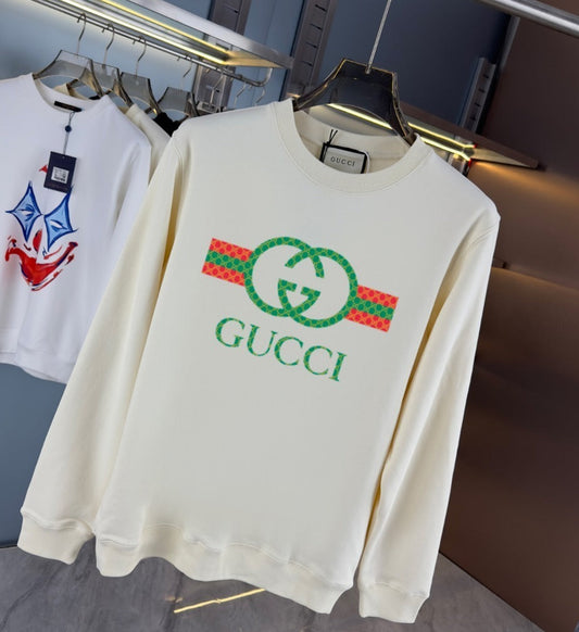 White sweatshirt with graphic