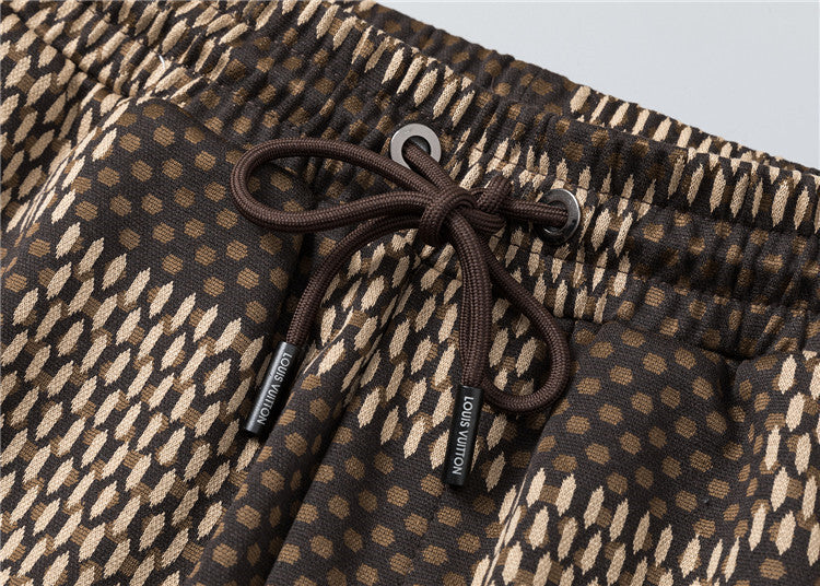 Brown Zip-Up Hoodie & Drawstring Jogger Set