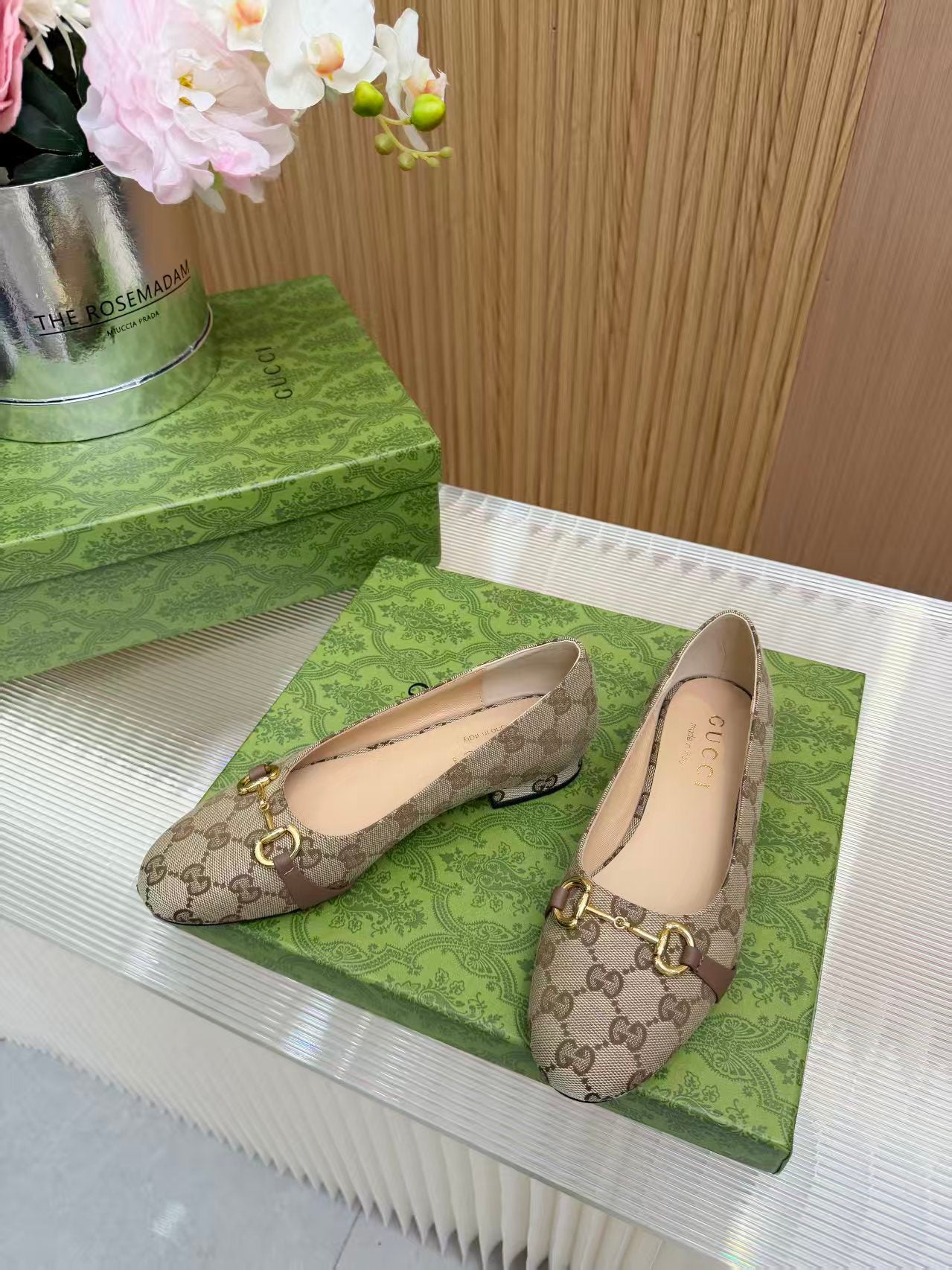 Monogram Ballet Flats