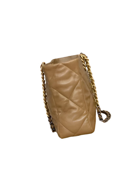 Chanel 19 Shopping Bag Shiny Lambskin AS3660 Gold-Tone Silver-Tone & Ruthenium-F - TruVybe Essentials