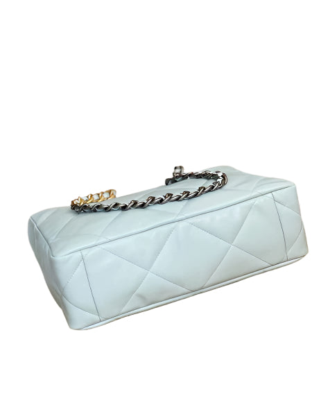 Chanel 19 Shopping Bag Shiny Lambskin AS3660 Gold-Tone Silver-Tone & Ruthenium-F - TruVybe Essentials