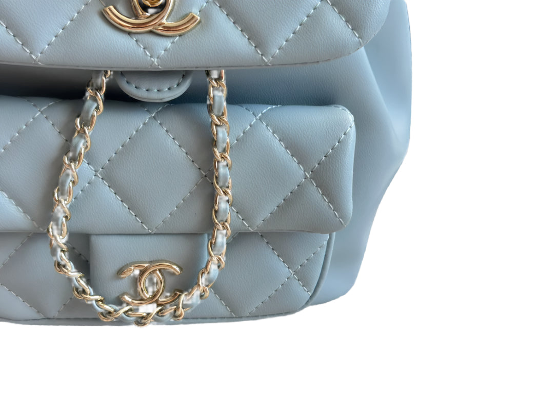 Chanel Duma Drawstring Backpack Quilted Leather Small - TruVybe Essentials