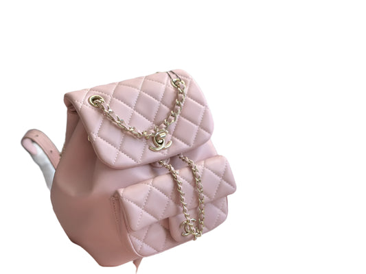 Chanel Duma Drawstring Quilted Lambskin Backpack - TruVybe Essentials
