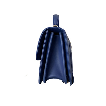Chanel Small Flap Bag With top Handle Calfskin CC AS2680 Blue - TruVybe Essentials
