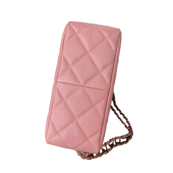 Chanel Small Hobo Bag Grained Calfskin Gold AS3223 Pink - TruVybe Essentials
