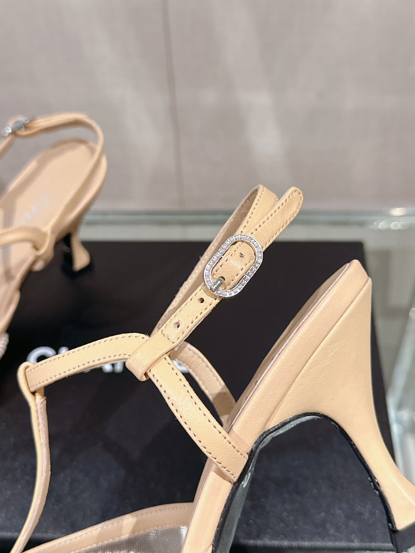 Elevate Your Style with Mesh Rhinestone High-Heeled Sandals - TruVybe Essentials