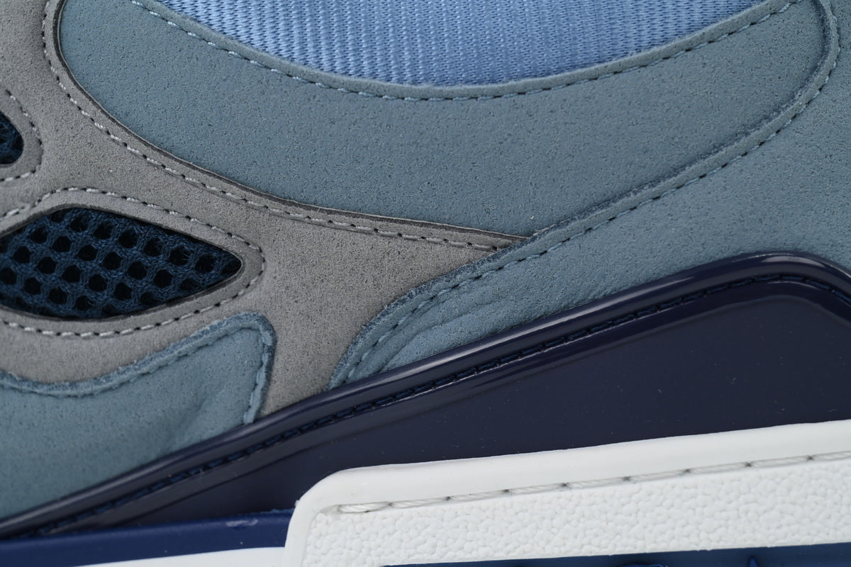 Luxury Marine White Skate Sneakers – Technical Mesh & Leather close up 