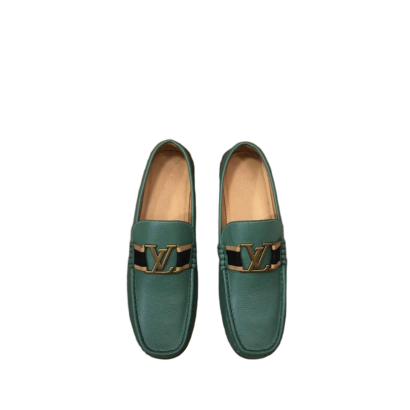 Major Loafer Mule • Khaki Green Epi Grain Calf Leather • Blake Construction