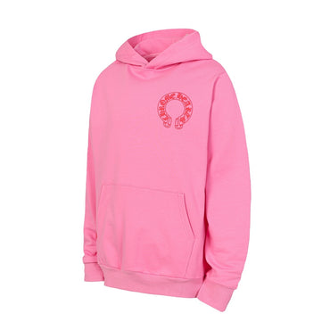 Pink Heavyweight Hoodie with Red Graphic Logo – Premium Streetwear Style