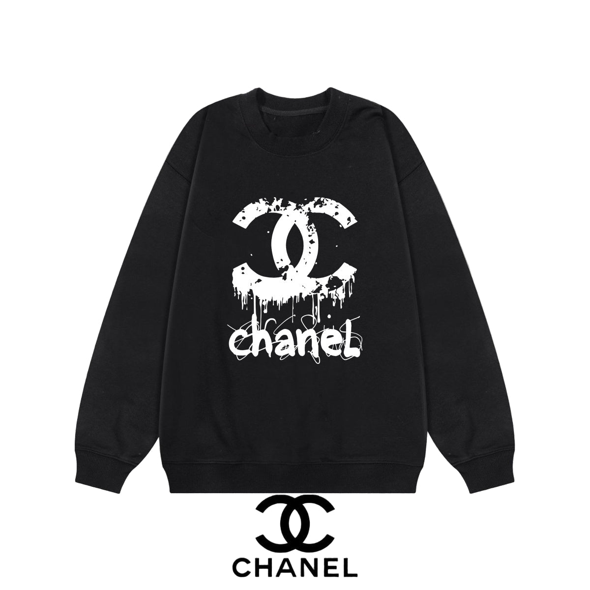 Black sweatshirt with whitegraphic