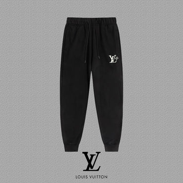 Luxury Logo Jogger Pants – Black Premium Streetwear Fit