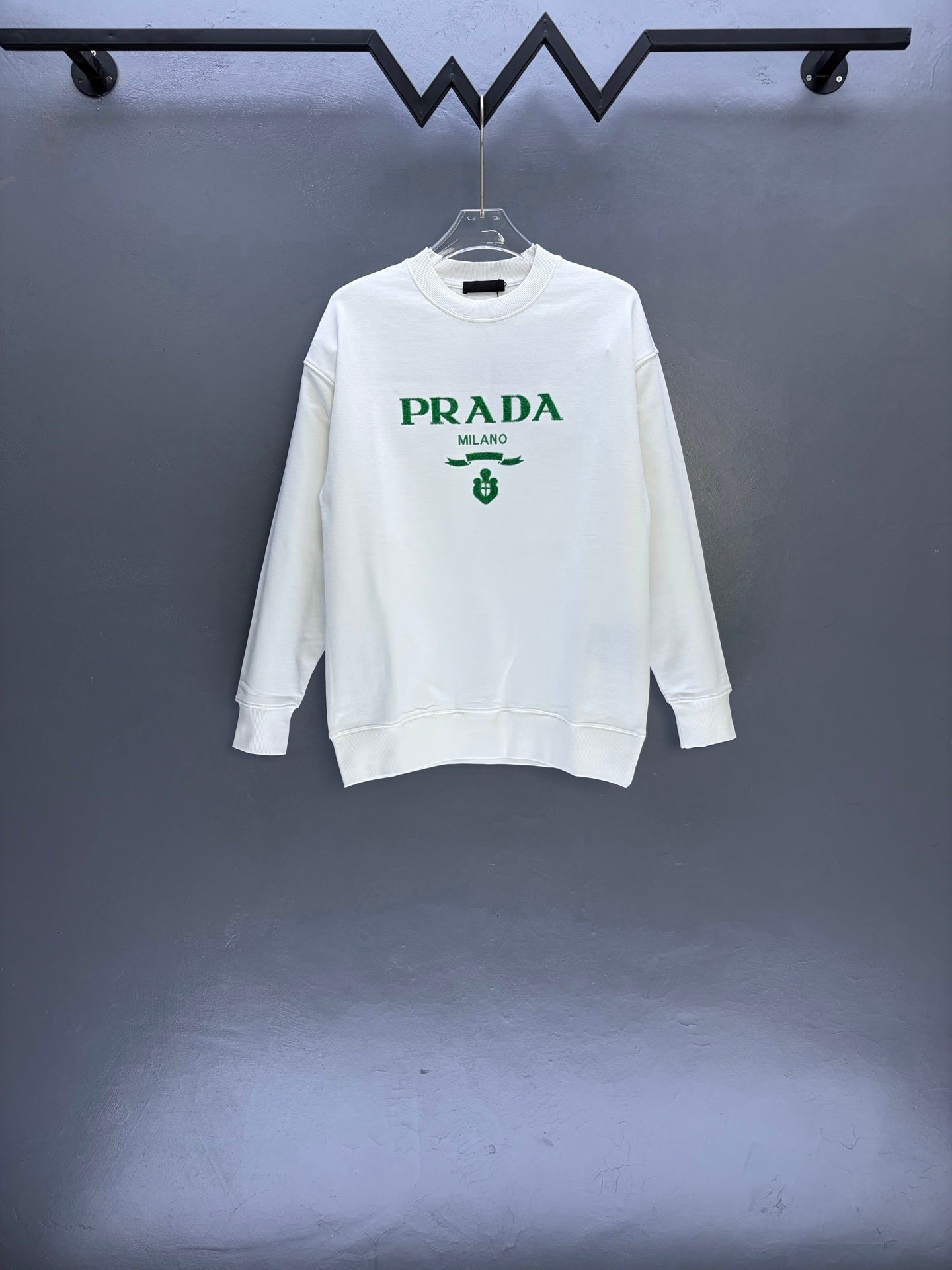 white graphic sweatshirt