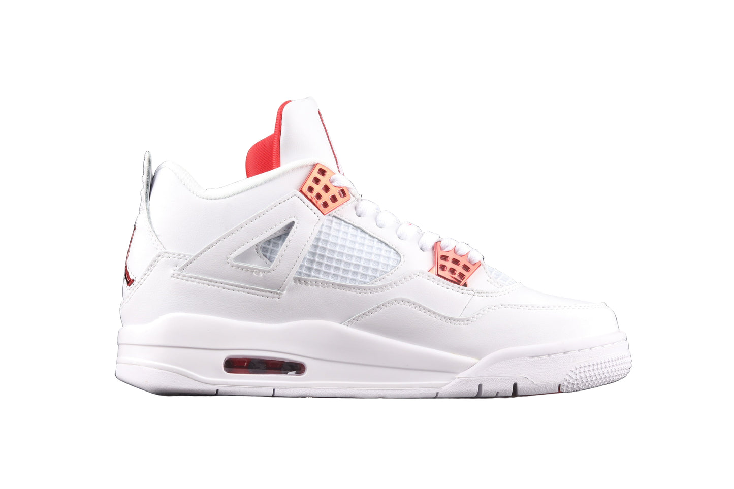 “Red Metallic Retro Style Sneaker – CT8527-112 White & Red Edition