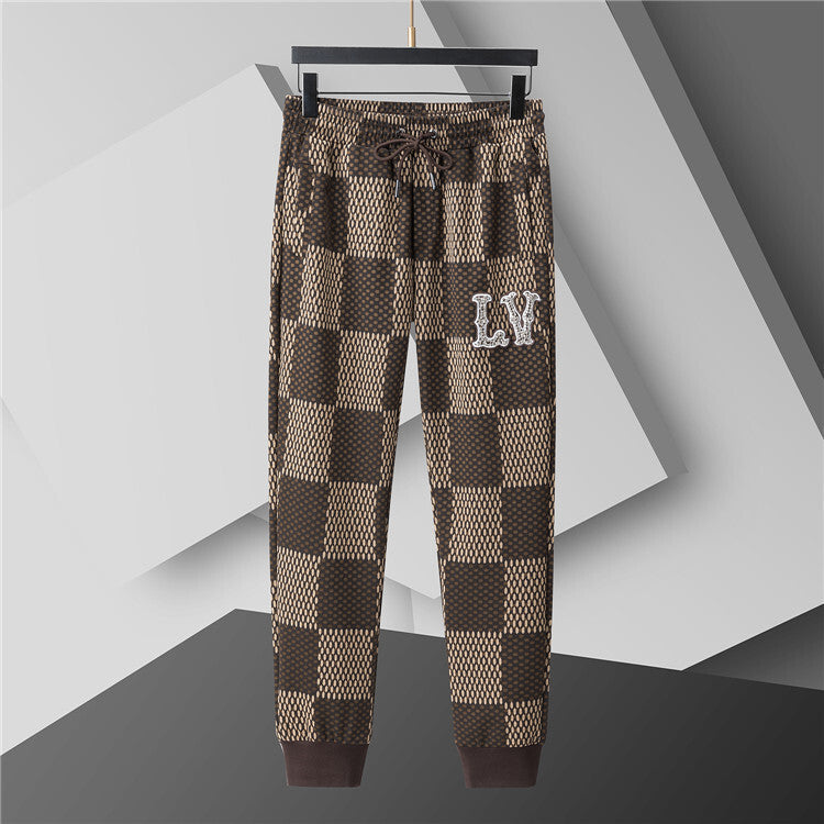 Brown Zip-Up Hoodie & Drawstring Jogger Set