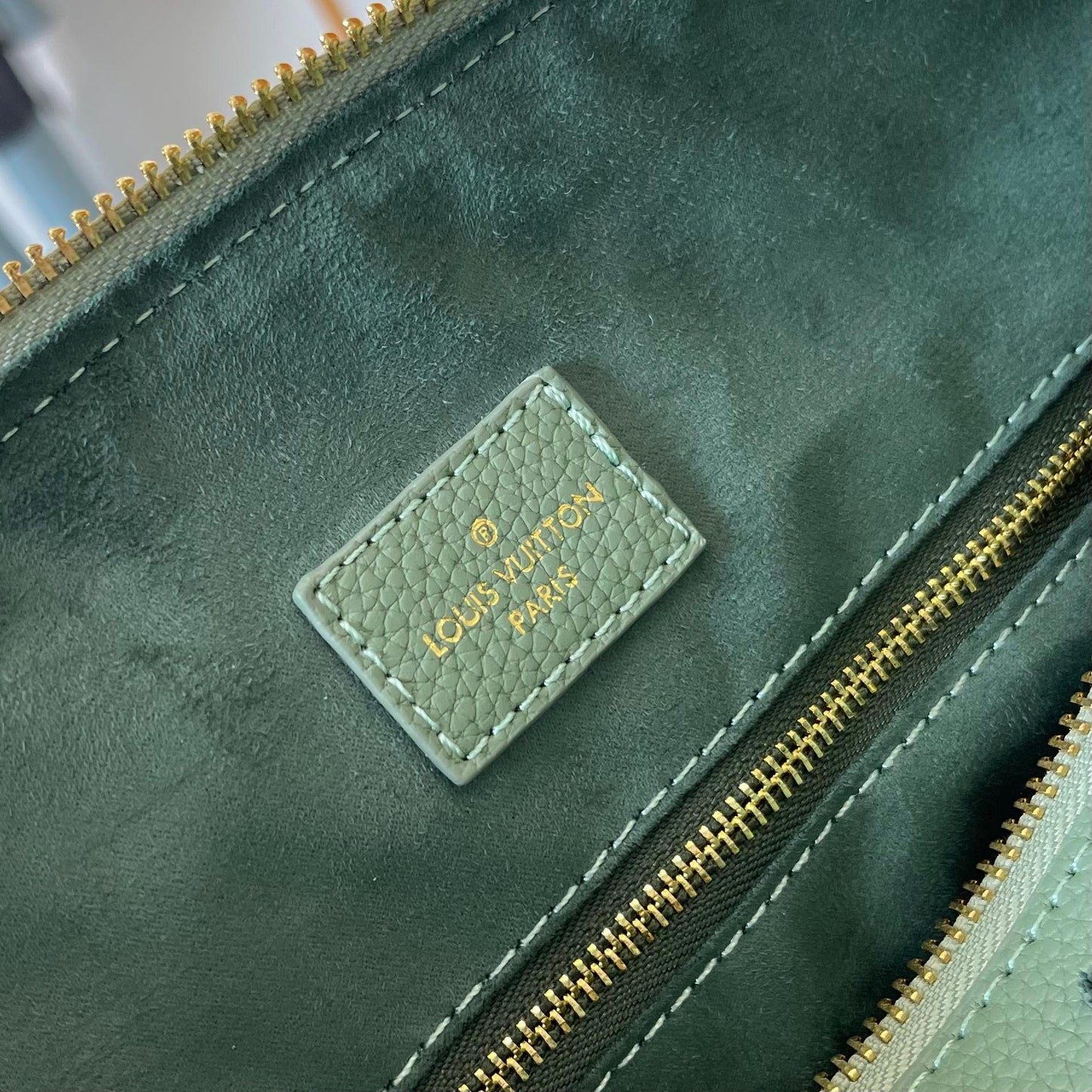 Embossed Monogram Boston Bag with Gold Chain Strap for Women