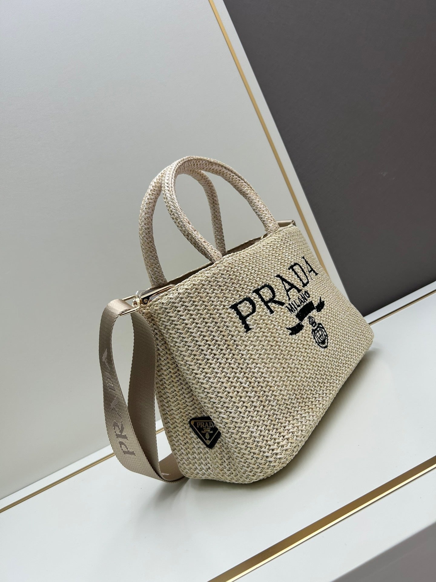 Small Crochet Tote Bag – Natural Beige