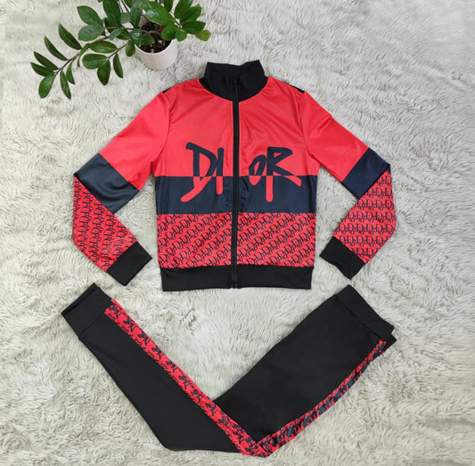 Dior 2 piece outfit Red/ Pink - TruVybe Essentials