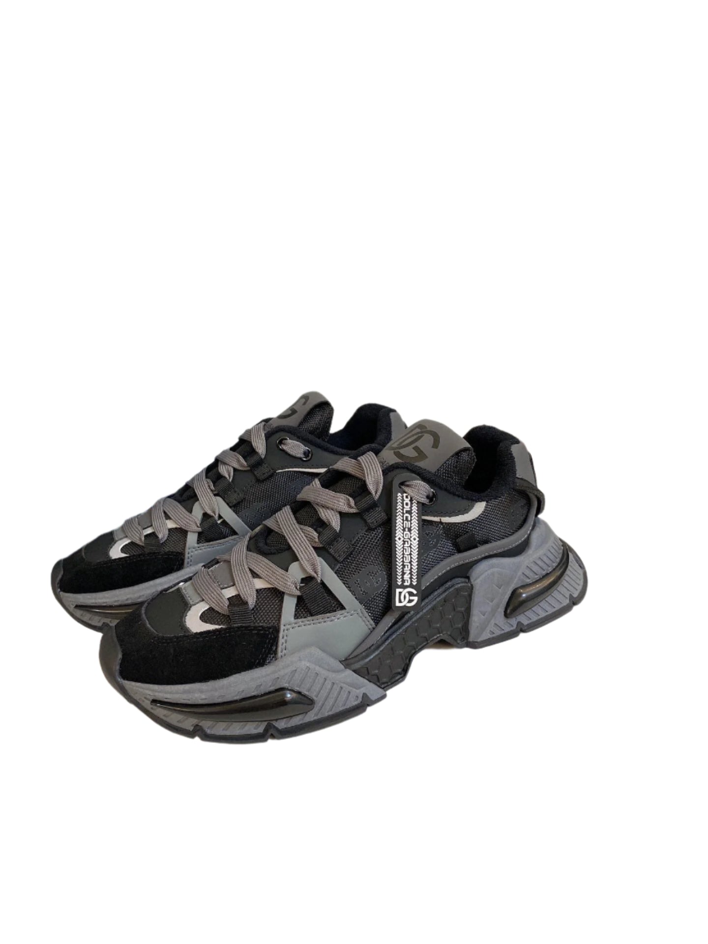 Dolce & Gabbana Airmaster Low-Top Sneakers Black/Brown - TruVybe Essentials