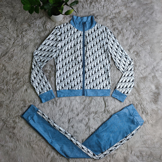 Dior 2 Piece Outfit Blue - TruVybe Essentials