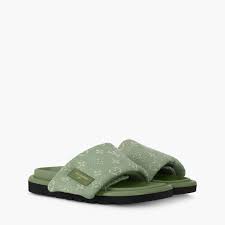 Pool Pillow Flat Comfort Mule — Khaki Green