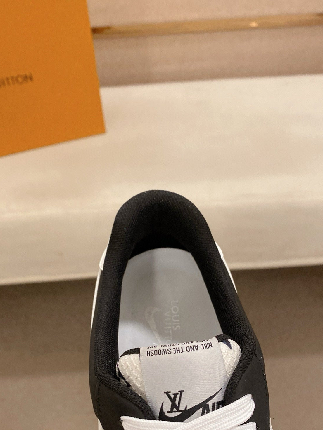 Custom Black & White Monogram-Inspired Low-Top Sneakers