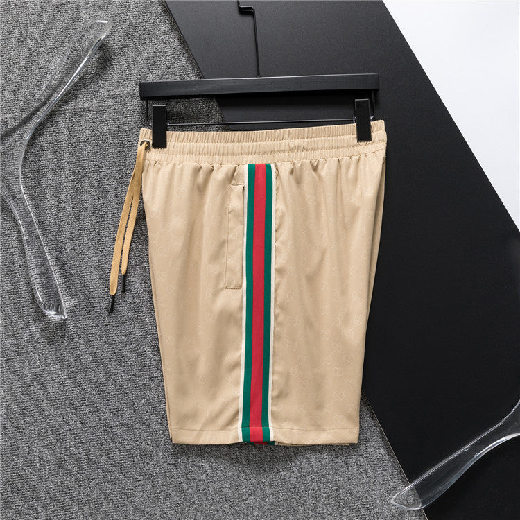 Stripe Detail Swim Shorts with Drawstring Waist
