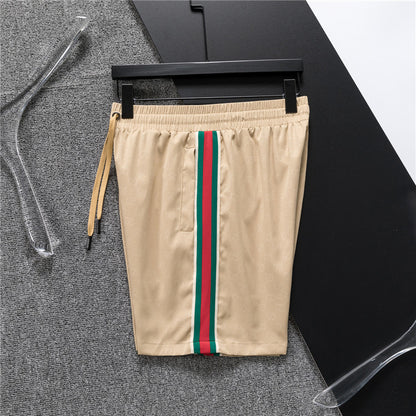 Stripe Detail Swim Shorts with Drawstring Waist