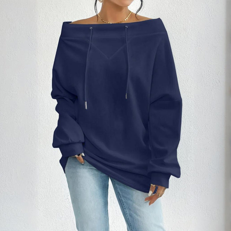 Plus Size Off Shoulder Pullover