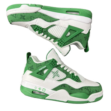 LV x AJ 4 Retro – Green/White Edition Custom