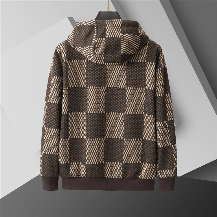 Brown Zip-Up Hoodie & Drawstring Jogger Set