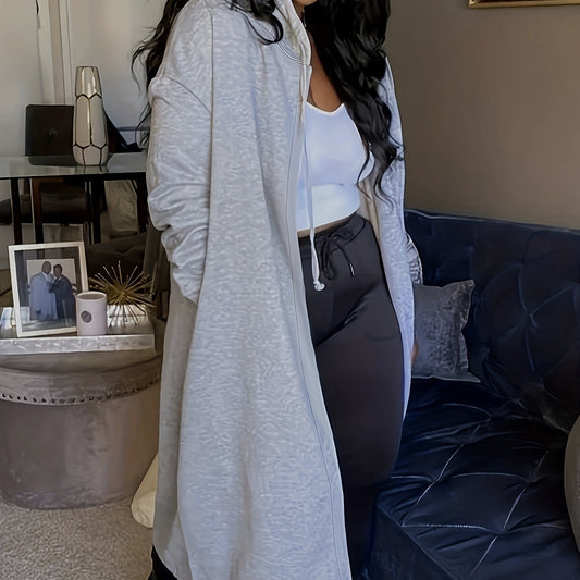 Women’s Long Hooded Hoodie Jacket