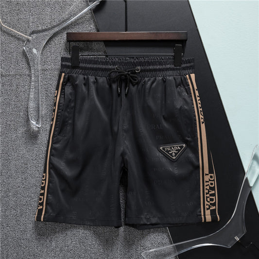 Premium Black Drawstring Shorts with Side Stripe Detail