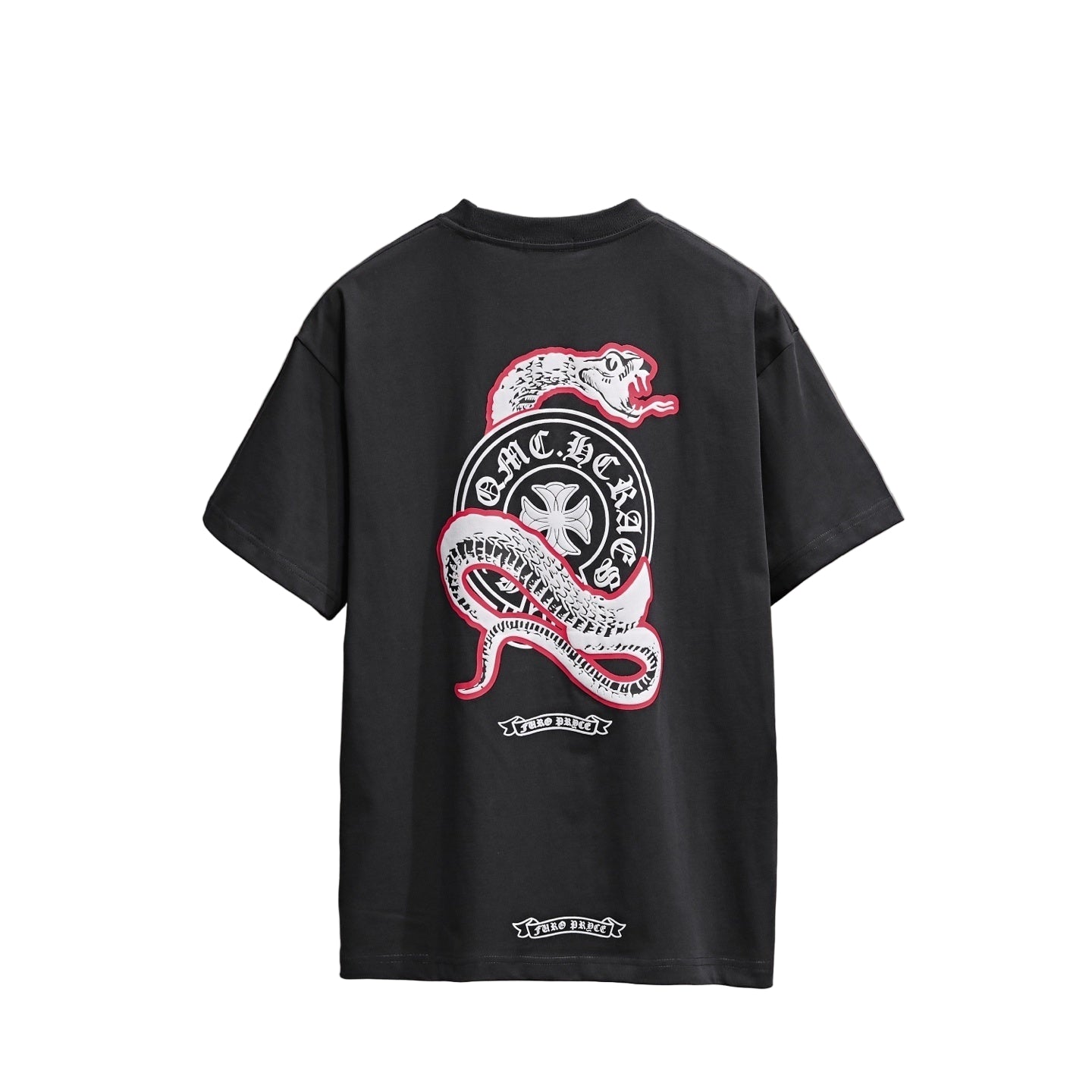 Snake & Cross Graphic T-Shirt – White Streetwear Tee - TruVybe Essentials