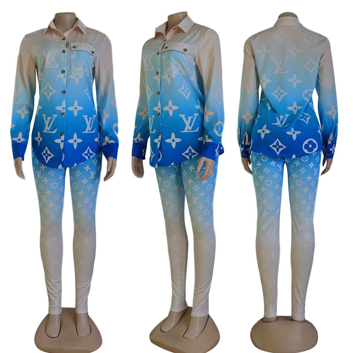 Louis Vuitton 2 piece Blue - TruVybe Essentials