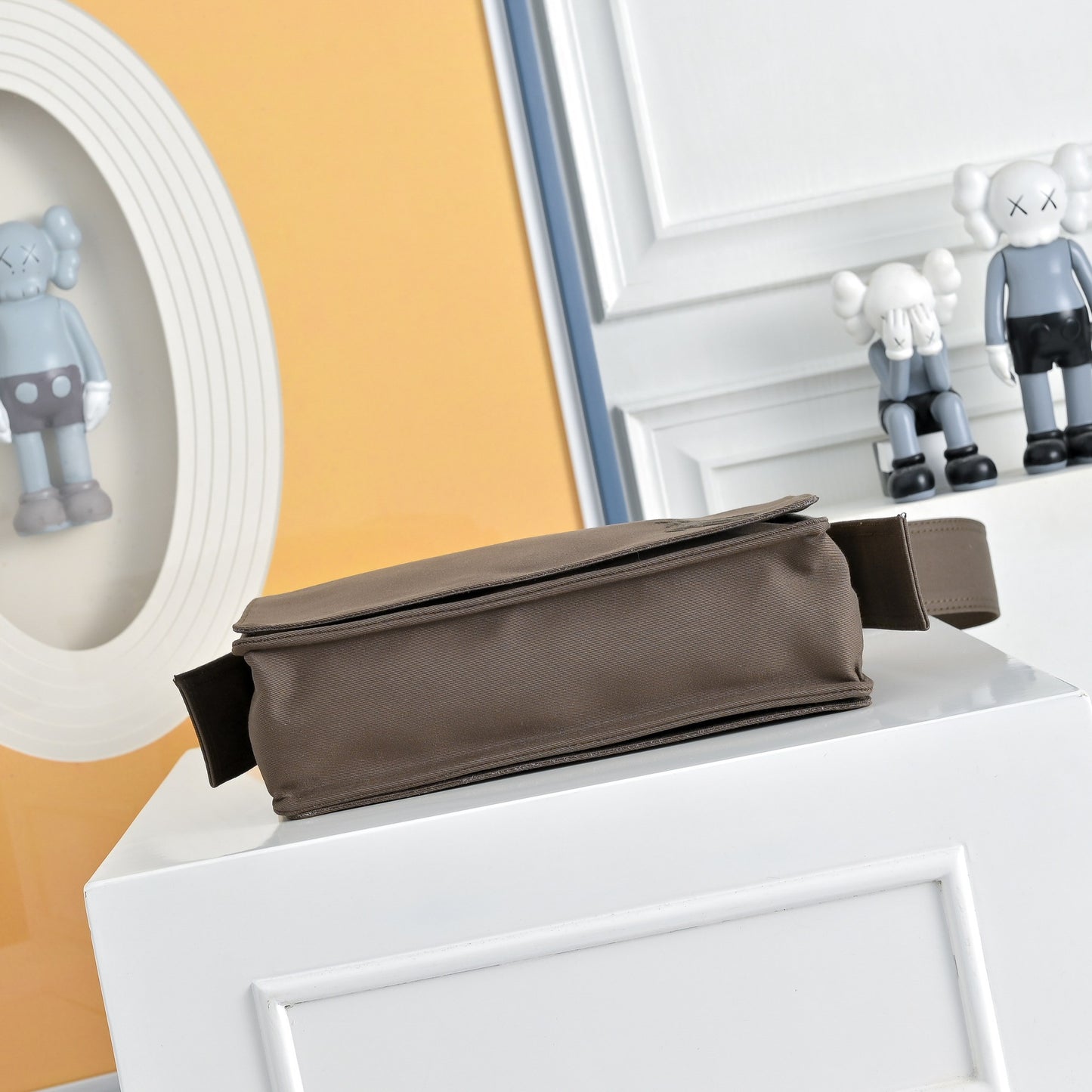 Embossed Leather Messenger Bag